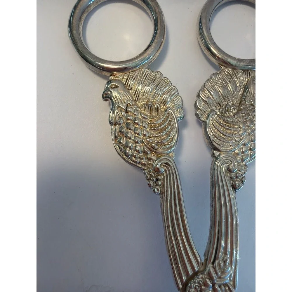Arthur‎ Court Aluminum Grape & Bird Scissor Salad Serving Tongs